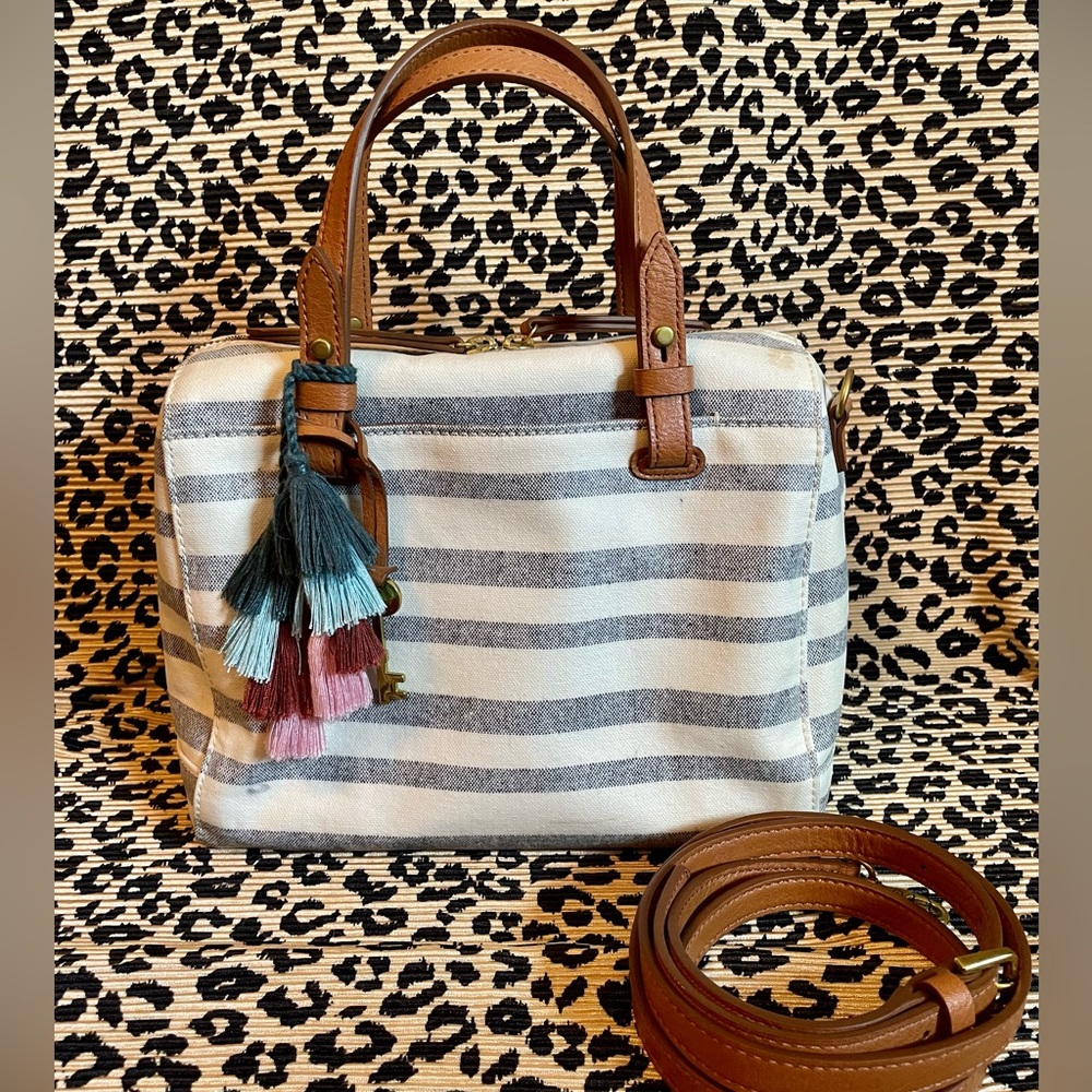 Fossil striped purse